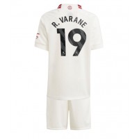 Billiga Manchester United Raphael Varane #19 Barnkläder Tredje fotbollskläder till baby 2023-24 Kortärmad (+ Korta byxor)